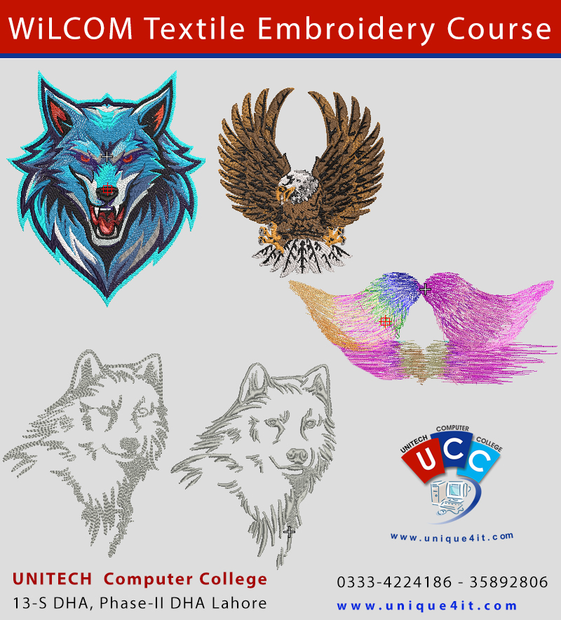 wilcom textile embroidery course in dha lahroe pakistan